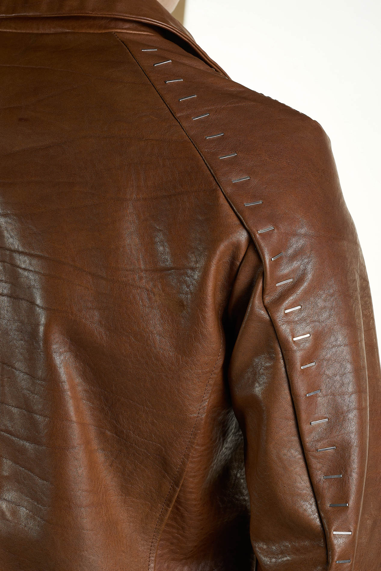 DANIELE BASTA LEATHER AND SILVER JACKET